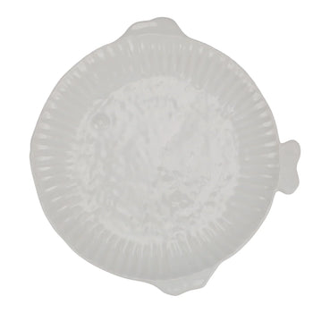 Vietri Pesce Serena (Fish) White Dinner Plate